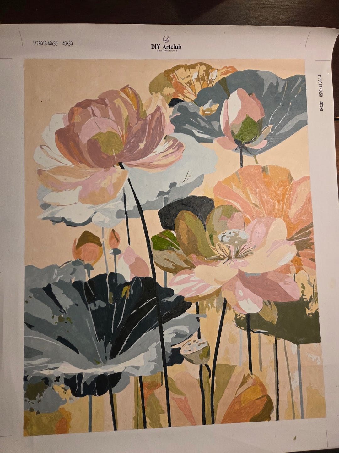 Customer photo review of Blush & Gold | Paint by Number