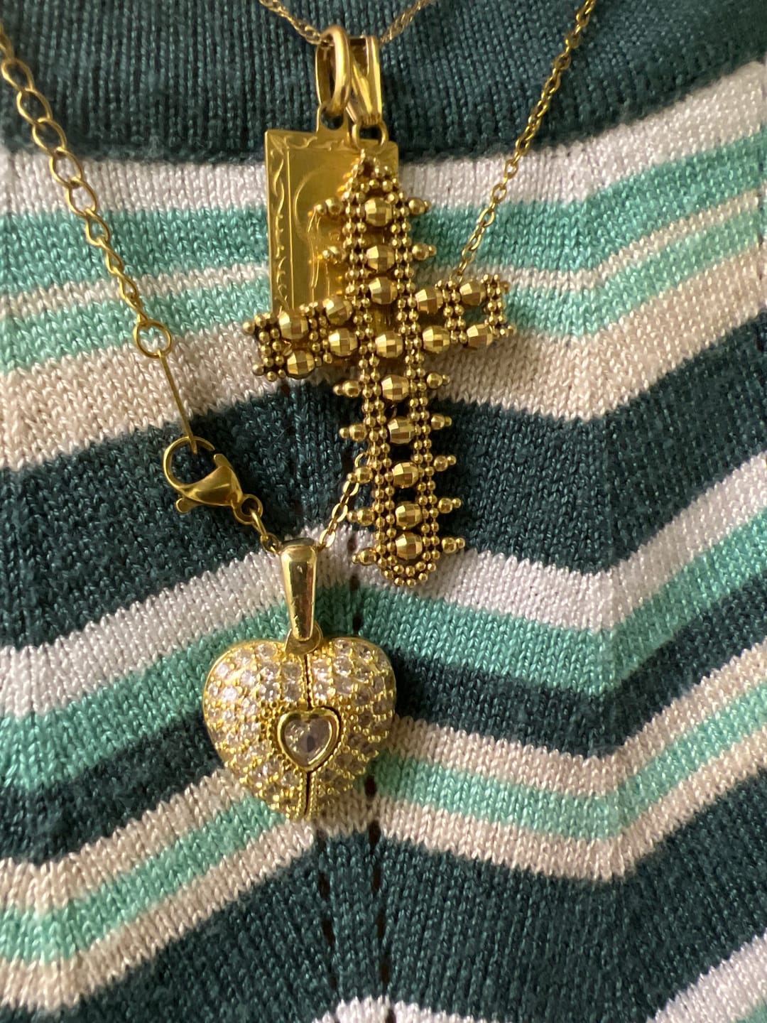 Customer photo review of Collana Cuore Scrigno Personalizzata