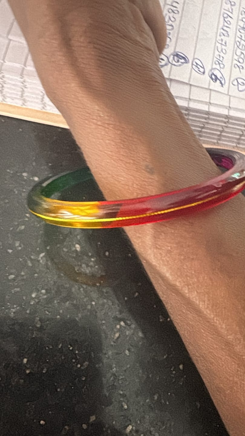 Customer photo review of "Mayur A Colorful Peacock Style!" - 916 22k Gold Bangles (Multicolour)