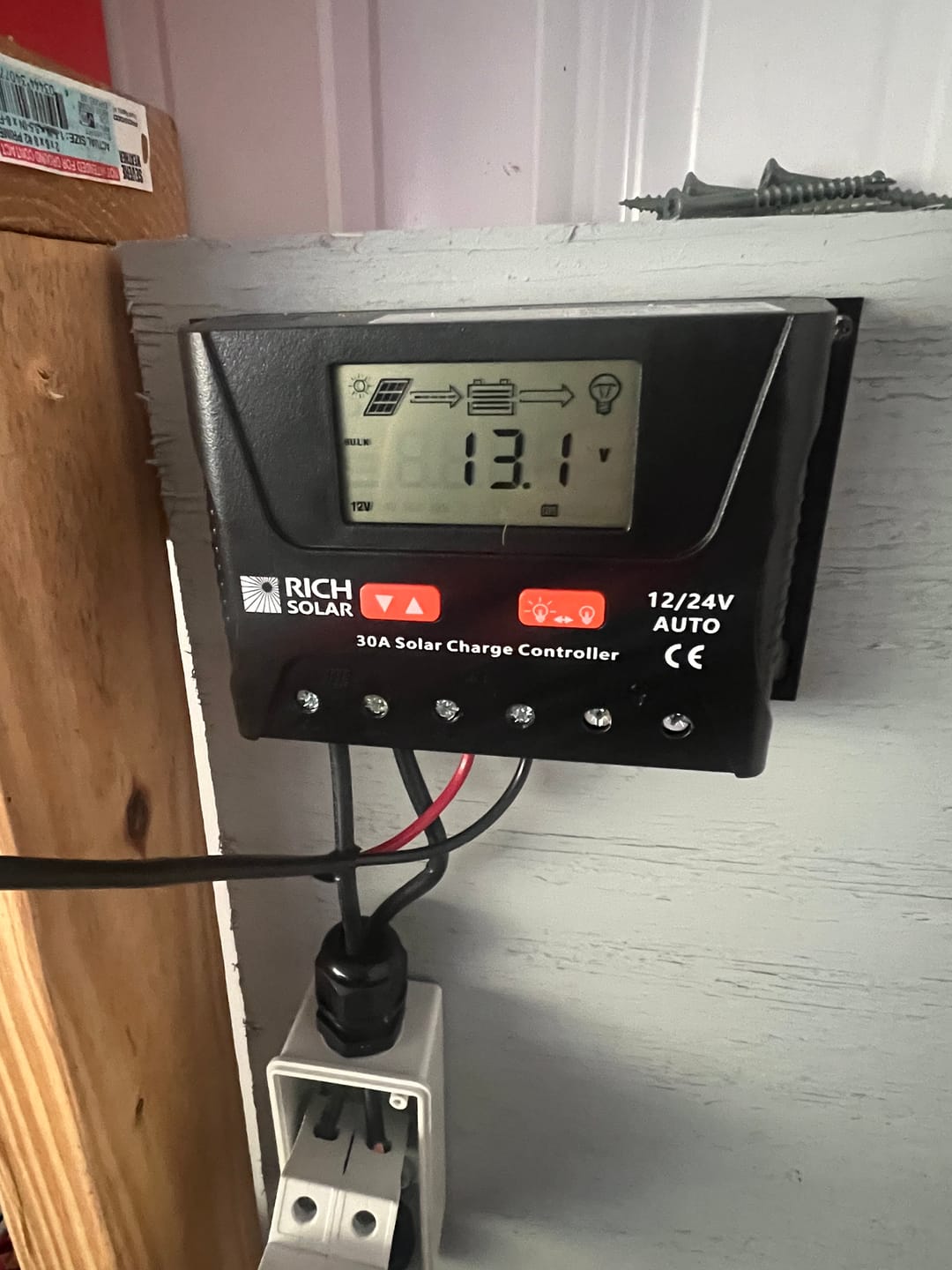 Customer photo review of BRAVO LEGEND 30 | 30 Amp PWM Solar Charge Controller | 12V/24V Auto 30A PWM Controller for RVs, Trailers, Campers, Vans, Boats, Off-Grid  | UL1741 Certified