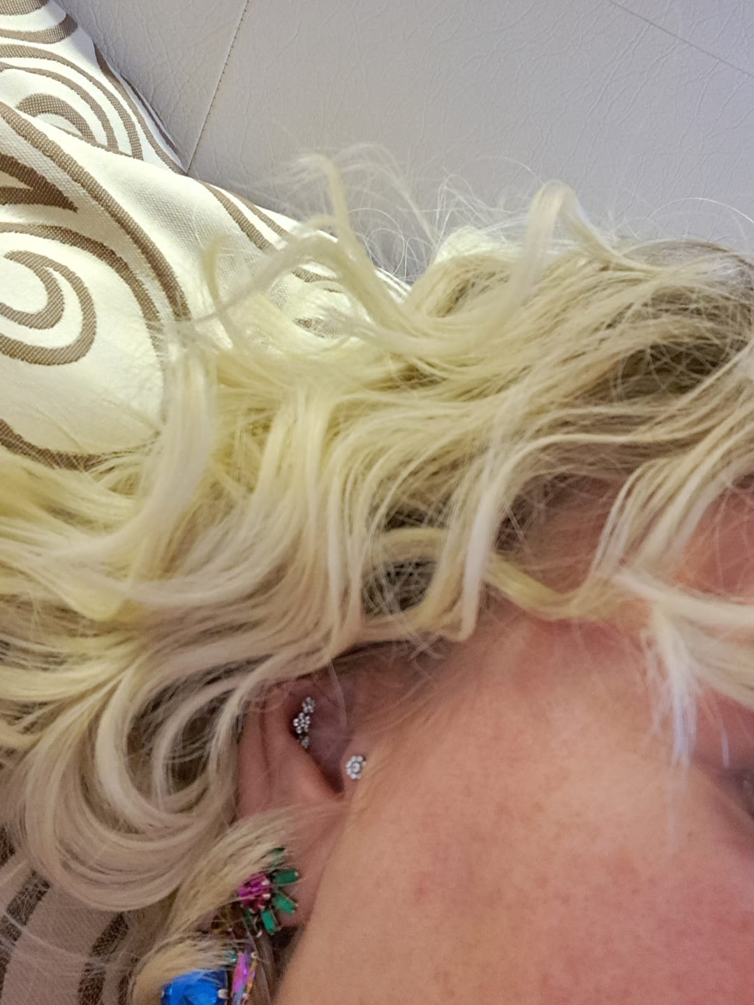 Customer photo review of Shine Flower Piercing | Titan