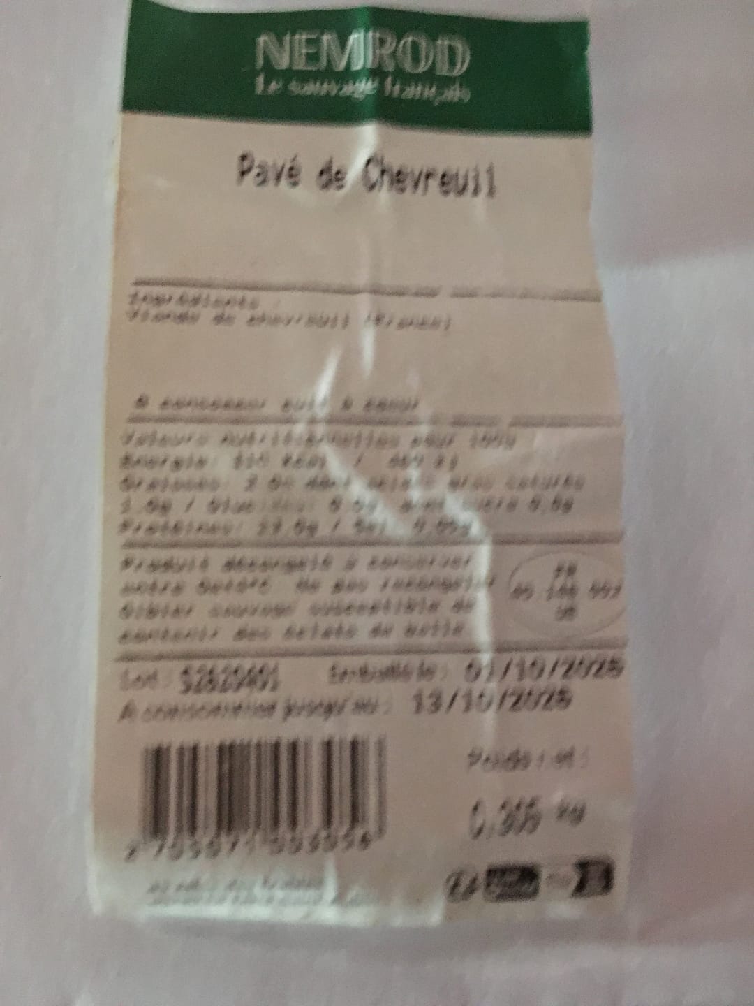 Customer photo review of Pavés de Chevreuil (150g/pièce - 300g/colis)