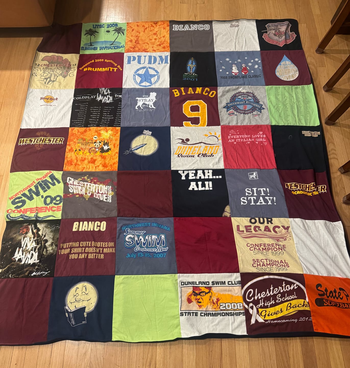 Customer photo review of Project Repat T-Shirt Quilt