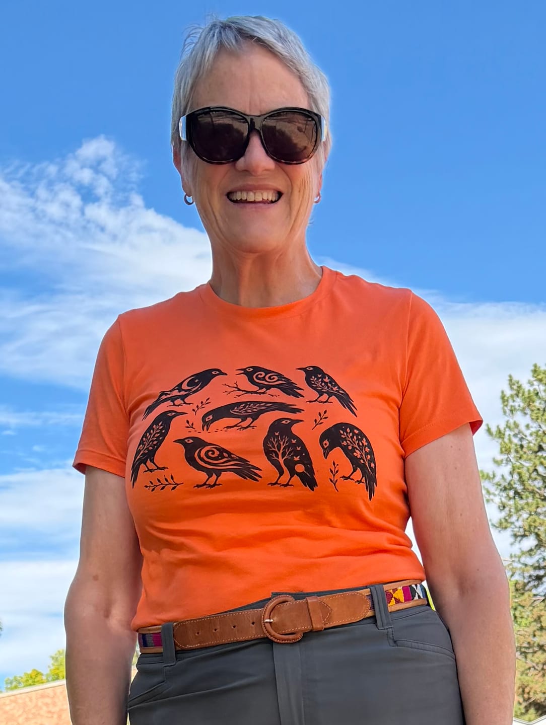 Customer photo review of Folk Art Crows Women's Tee