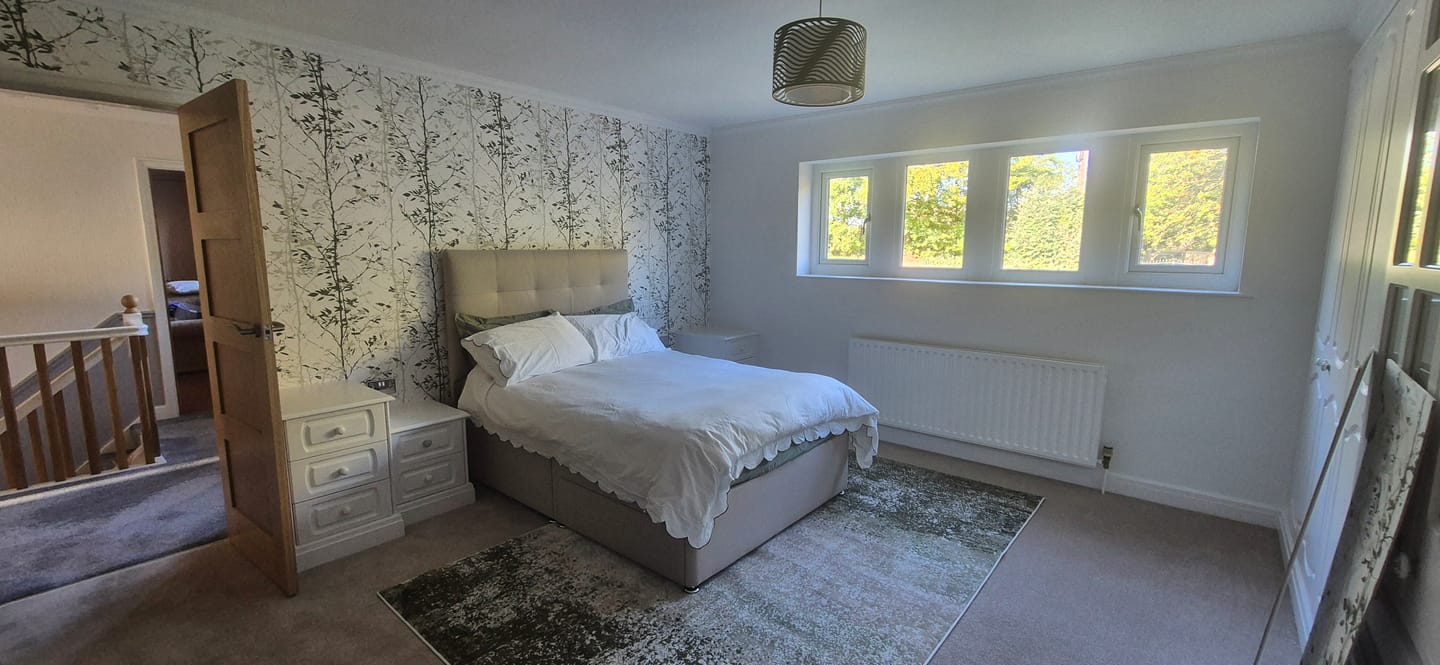 Customer photo review of Kiri - Coordonne Trees in Shades of Green Wallpaper