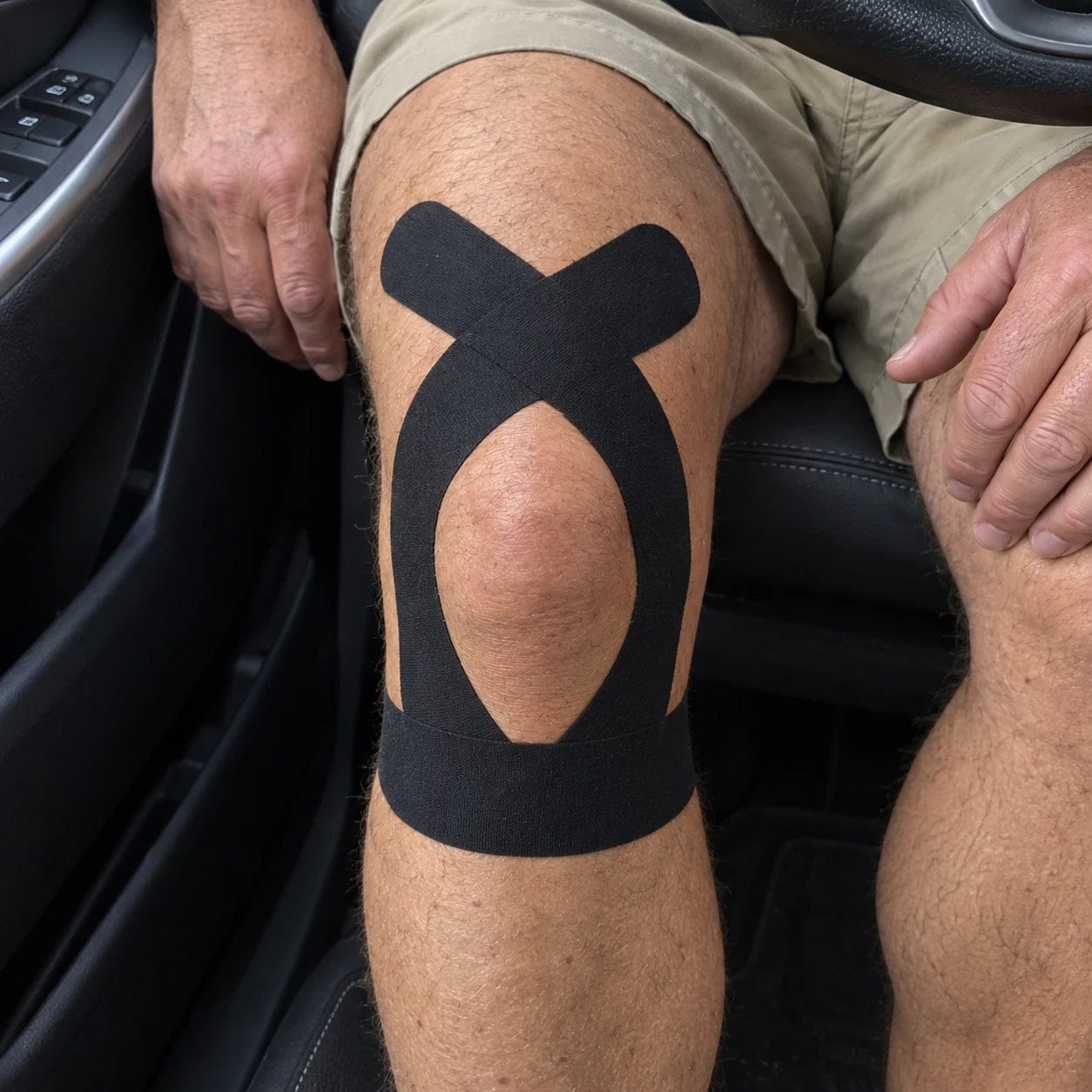 Customer photo review of APRIS Relief-Cut™ Knee Tape