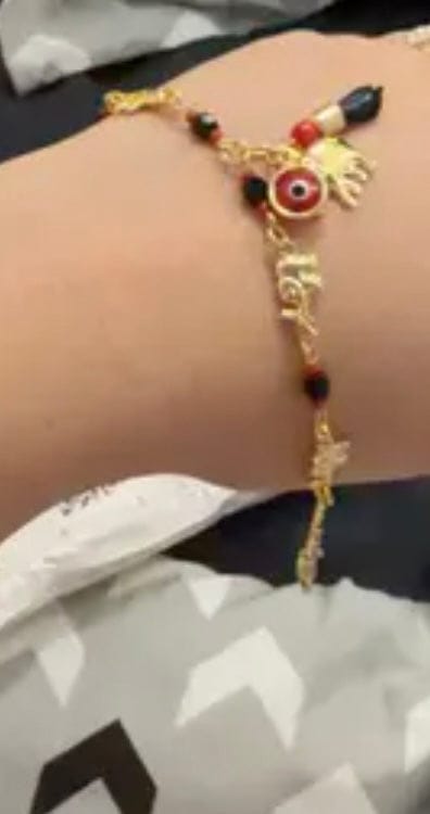 Customer photo review of Elephant Evil Eye Charm Protection Bracelet