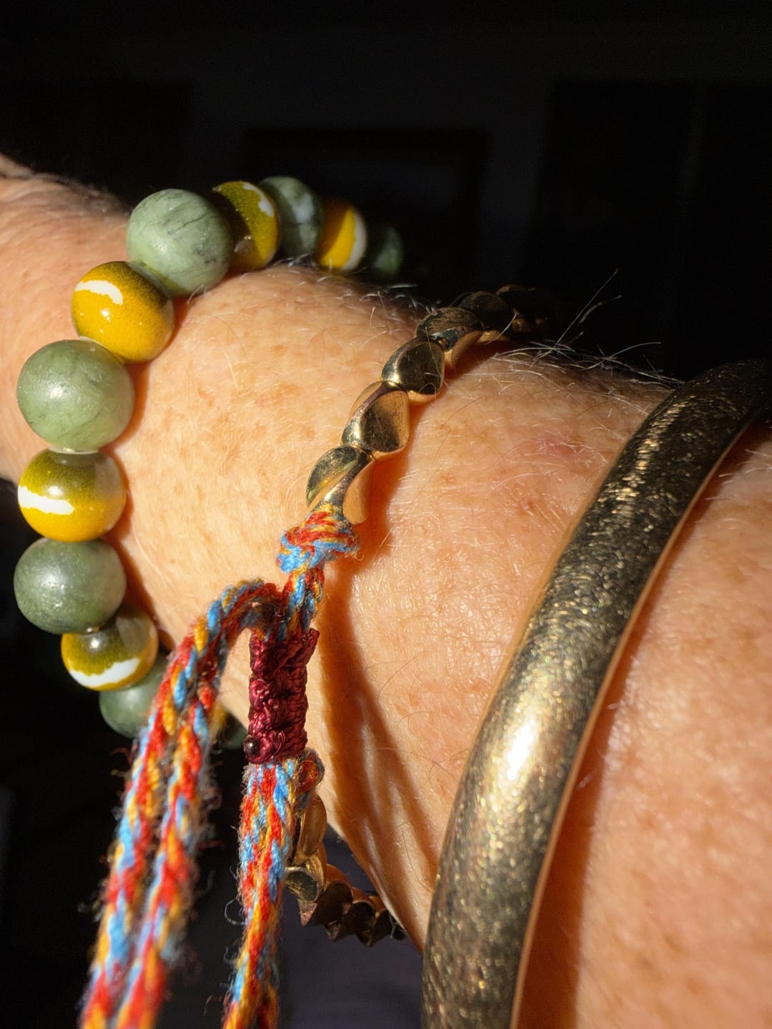 Customer photo review of Tibetan Copper Beads Bracelet