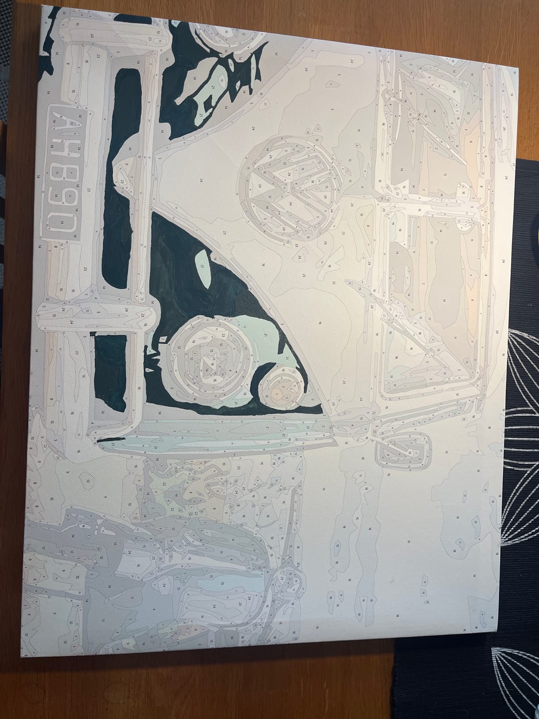 Customer photo review of Old Bus and Scooter | Paint by Numbers