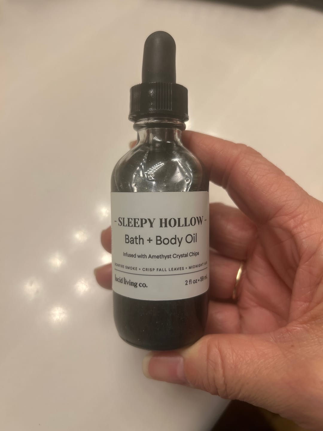 Customer photo review of Sleepy Hollow Bath & Body Oil