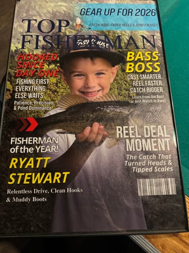 Customer photo review of Custom Fishing Magazine Cover, Personalized Fishing Gifts for Men, Fly Fishing Gifts for Him, Fishing Dad Gift, Angler Funny Fisherman Gift