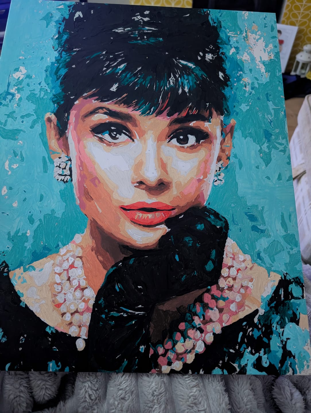 Customer photo review of Expressive Audrey | Paint by Number
