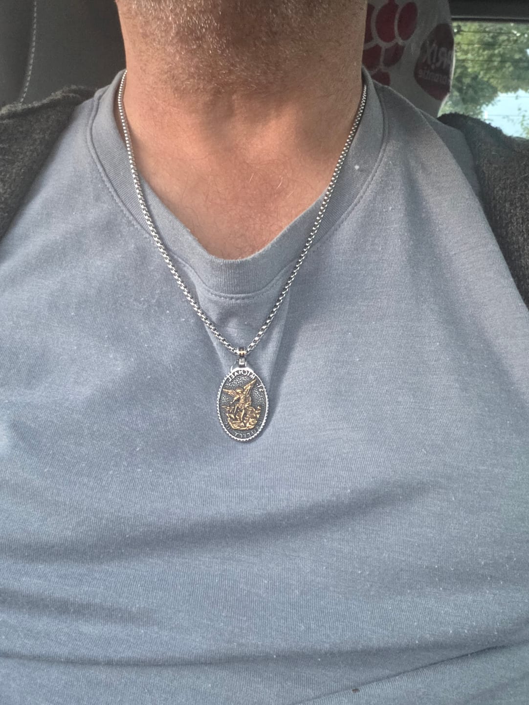 Customer photo review of ST. MICHAELS BADGE.