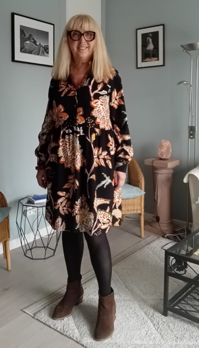 Customer photo review of Robe Guillemette — Viscose imprimée Mumbaï