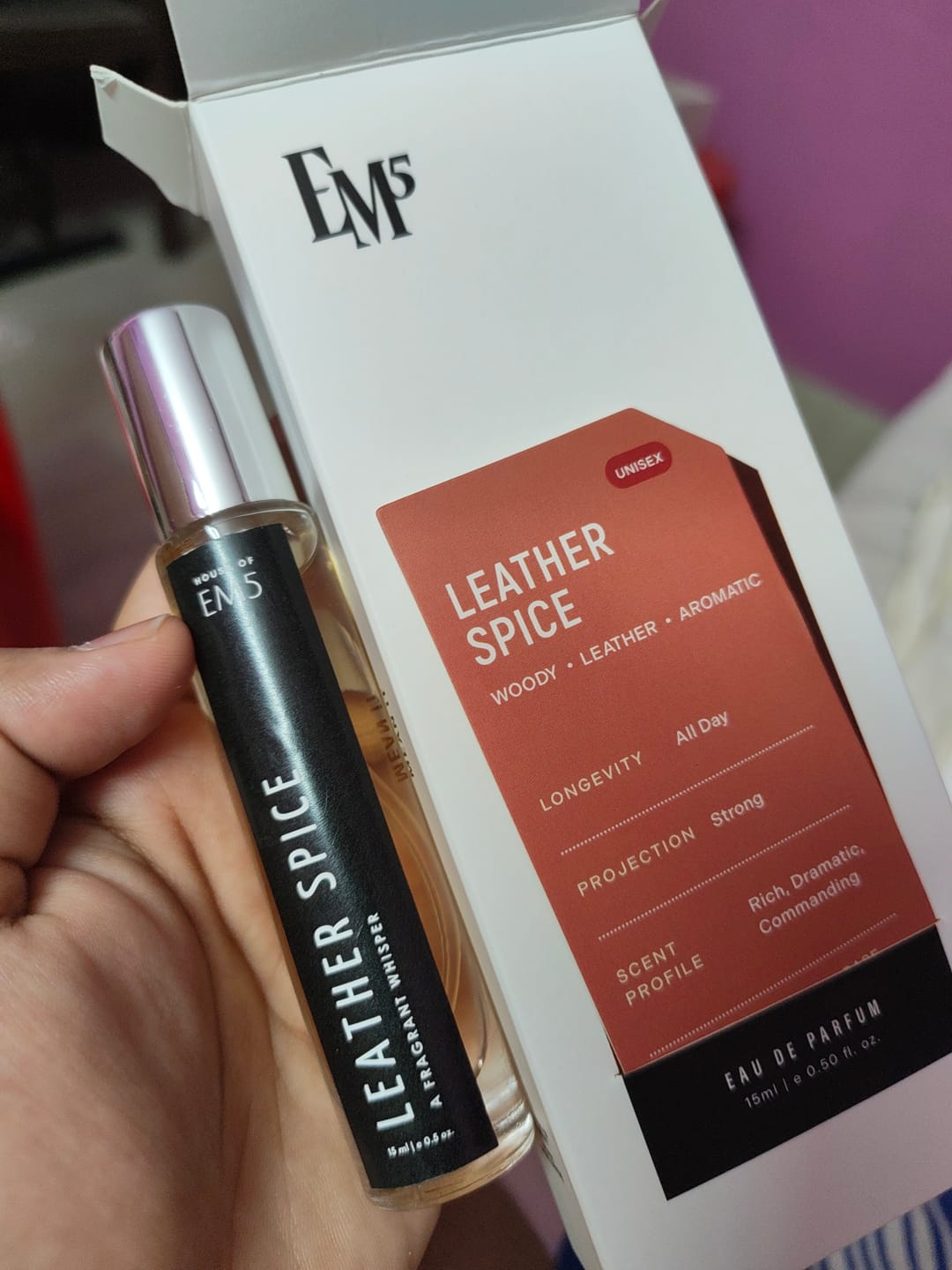 Customer photo review of Leather Spice | Eau De Parfum