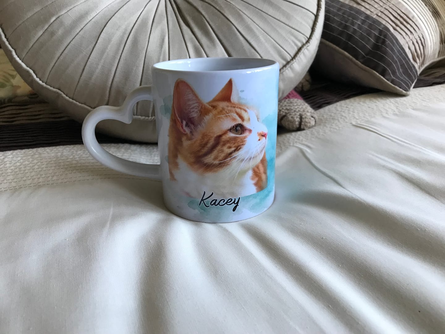Customer photo review of Personalised Mug - Watercolour Striped Photo