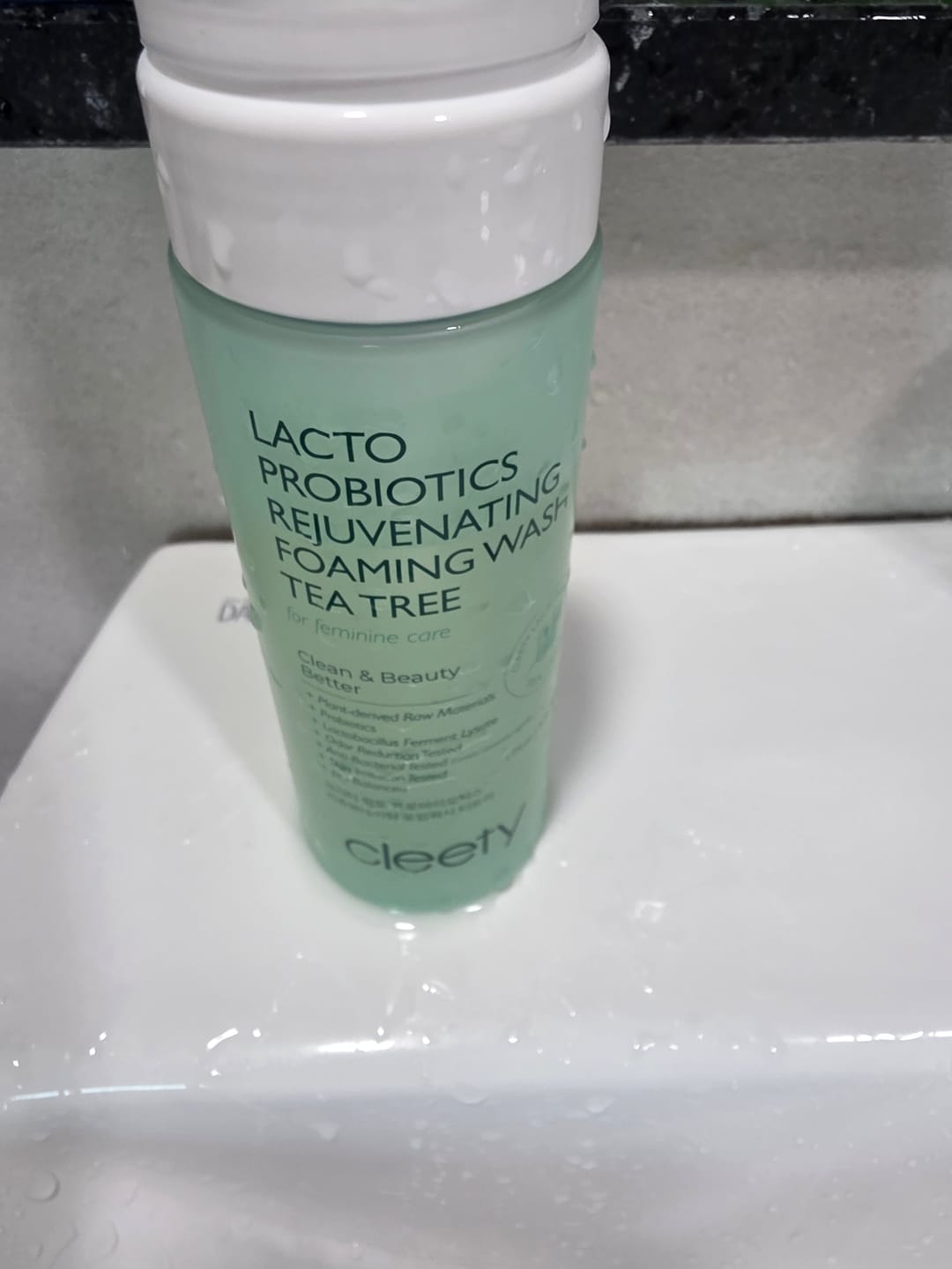 Customer photo review of cleety Lacto Probiotics Rejuvenating Foaming Wash Tea Tree 175ml