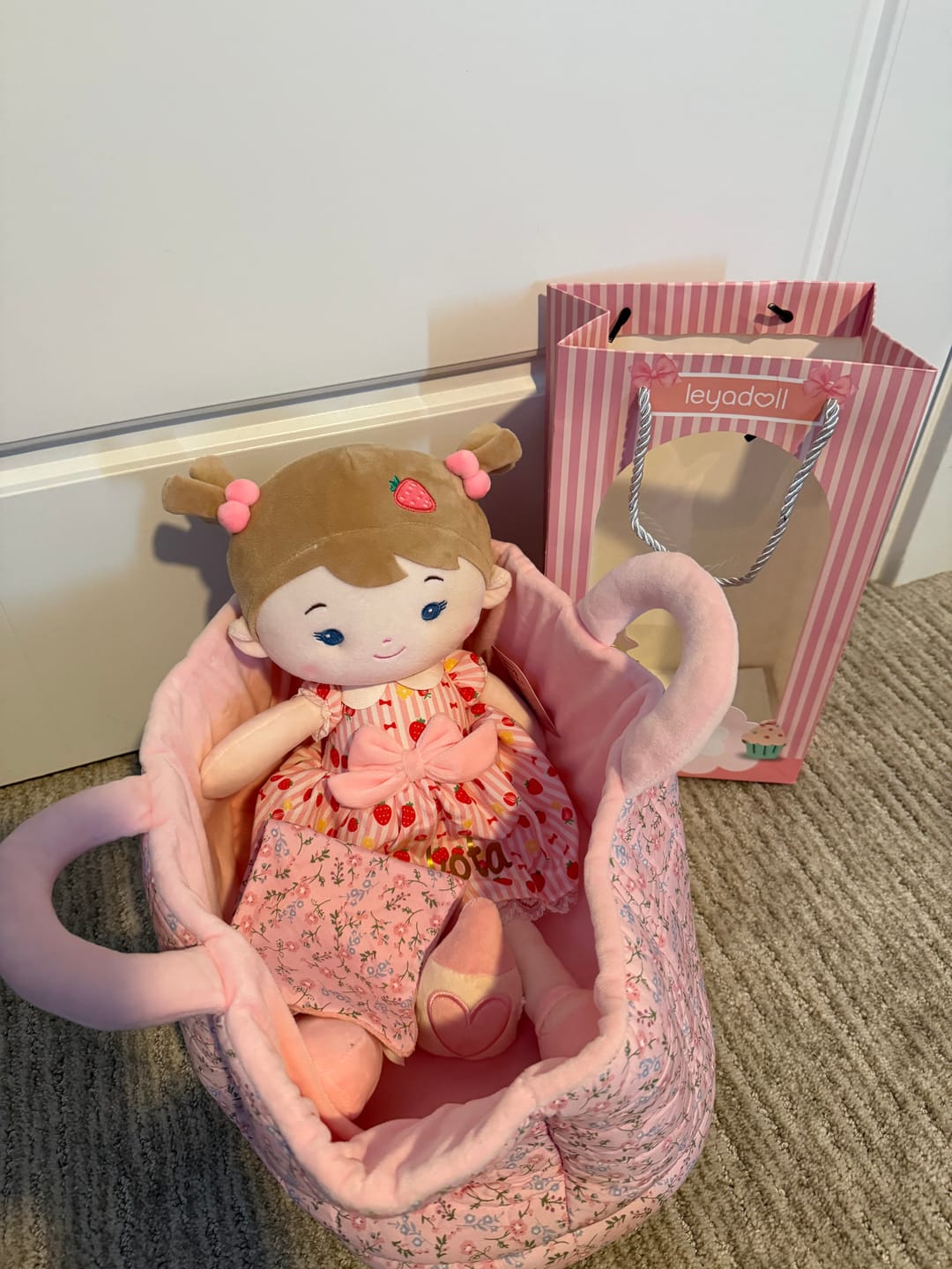 Customer photo review of Personalized Strawberry Girl - Pink