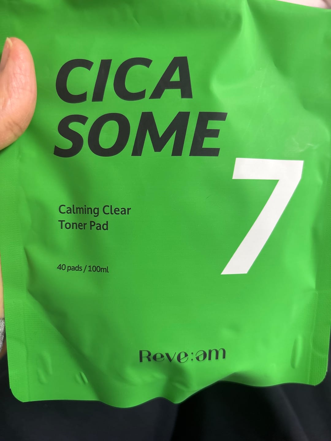 Customer photo review of Reve:am Cicasome Calming Clear Toner Pad 80 Pads