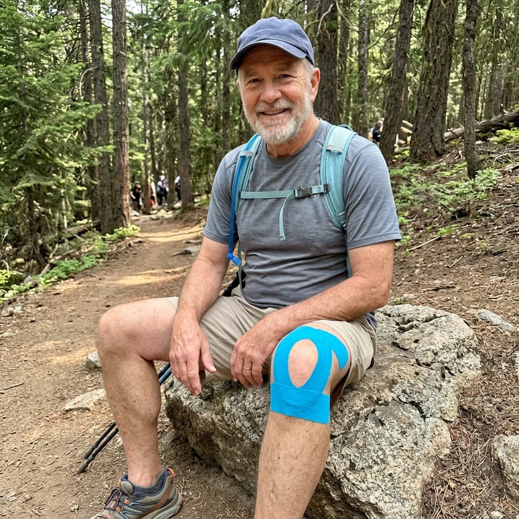 Customer photo review of APRIS Relief-Cut™ Knee Tape