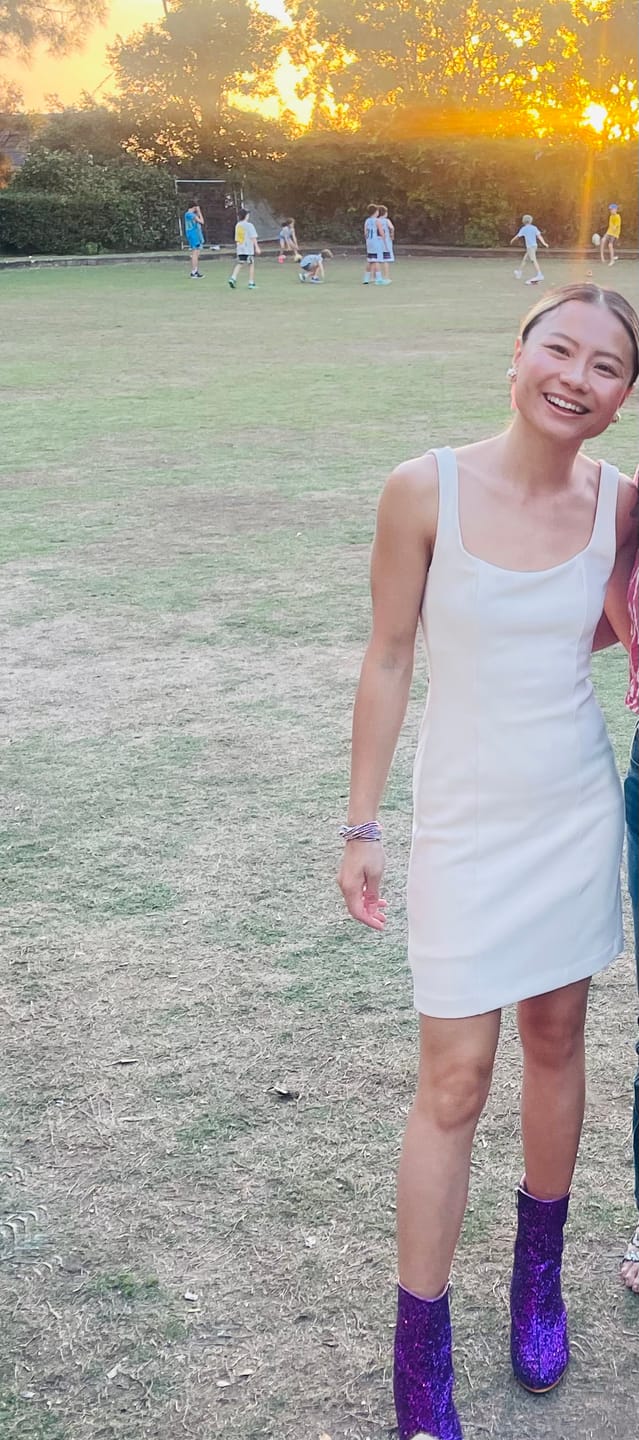 Customer photo review of Kookai Sunny Cream Aurora Core Panelled Fitted Mini Dress Size 6