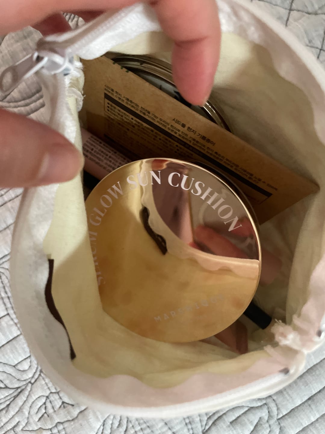 Customer photo review of MARSHIQUE Serum Glow Tone-up Sun Cushion SPF50+/PA++++ 12g