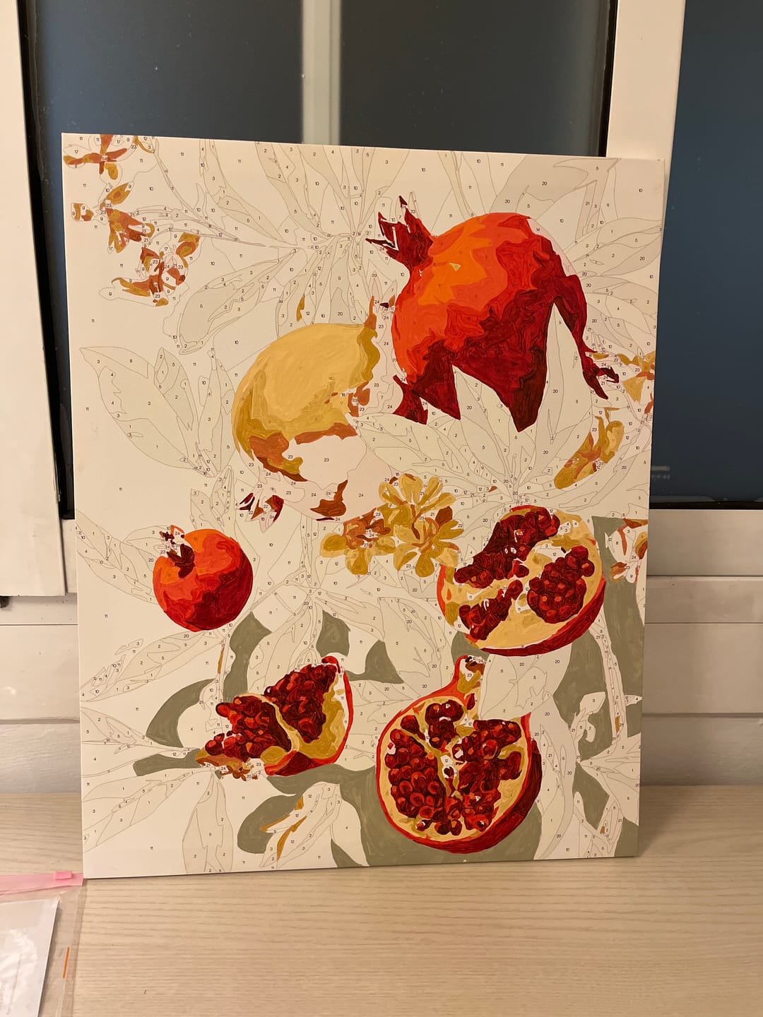 Customer photo review of Blooming pomegranates | Paint by Number