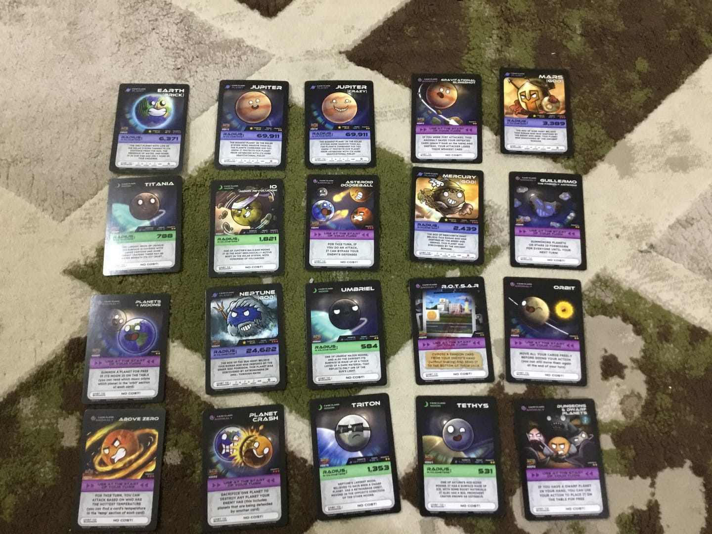 Customer photo review of SolarCards Booster Pack 1st Edition