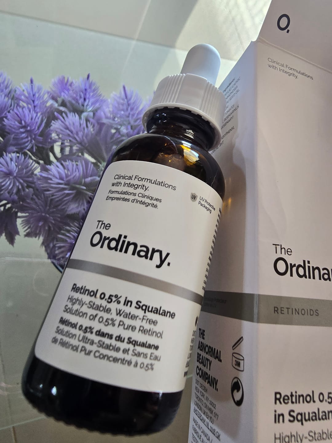 Customer photo review of Retinol 0.5% in Squalane Serum