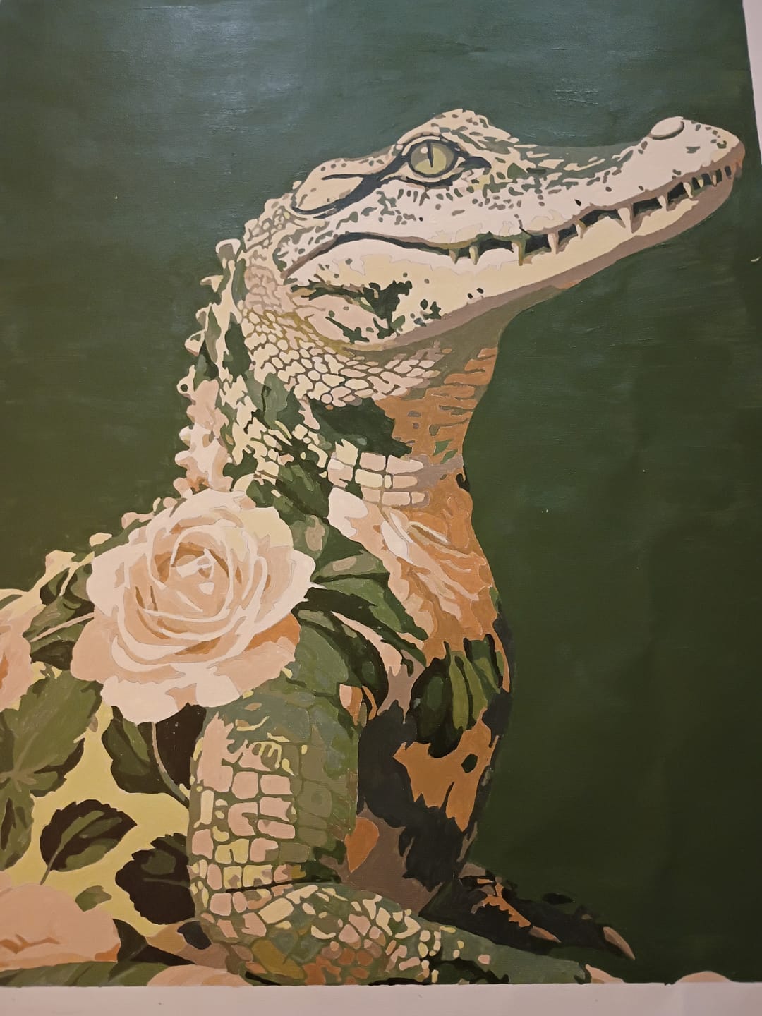 Customer photo review of One Fancy Gator | Paint by Number