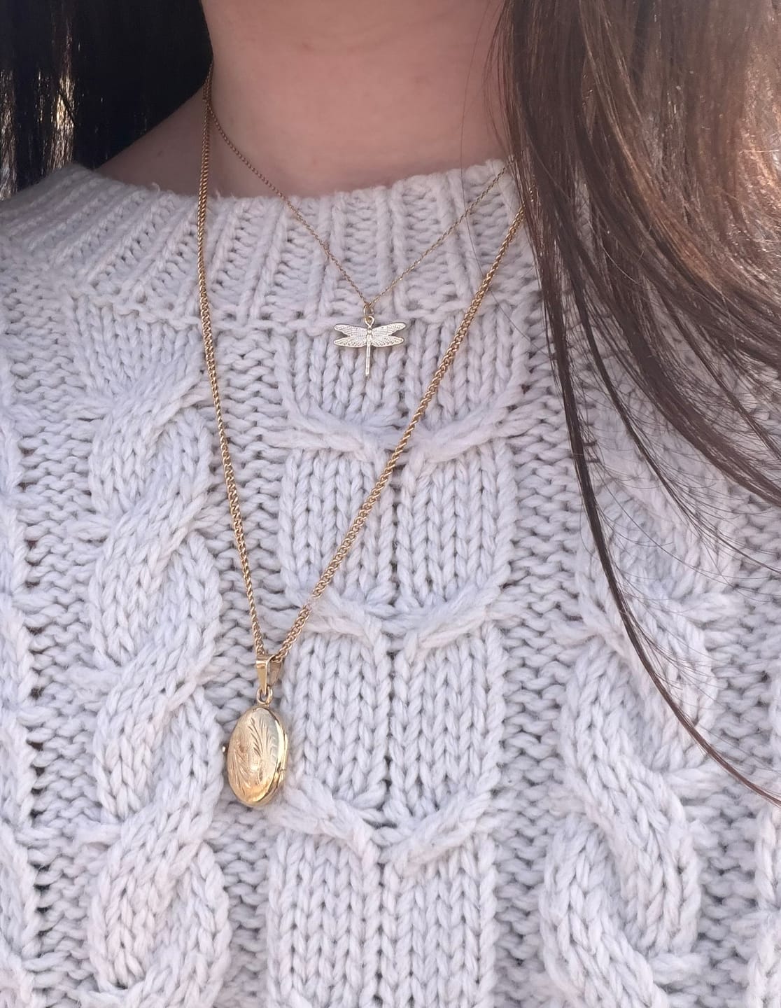 Customer photo review of Dragonfly Necklace