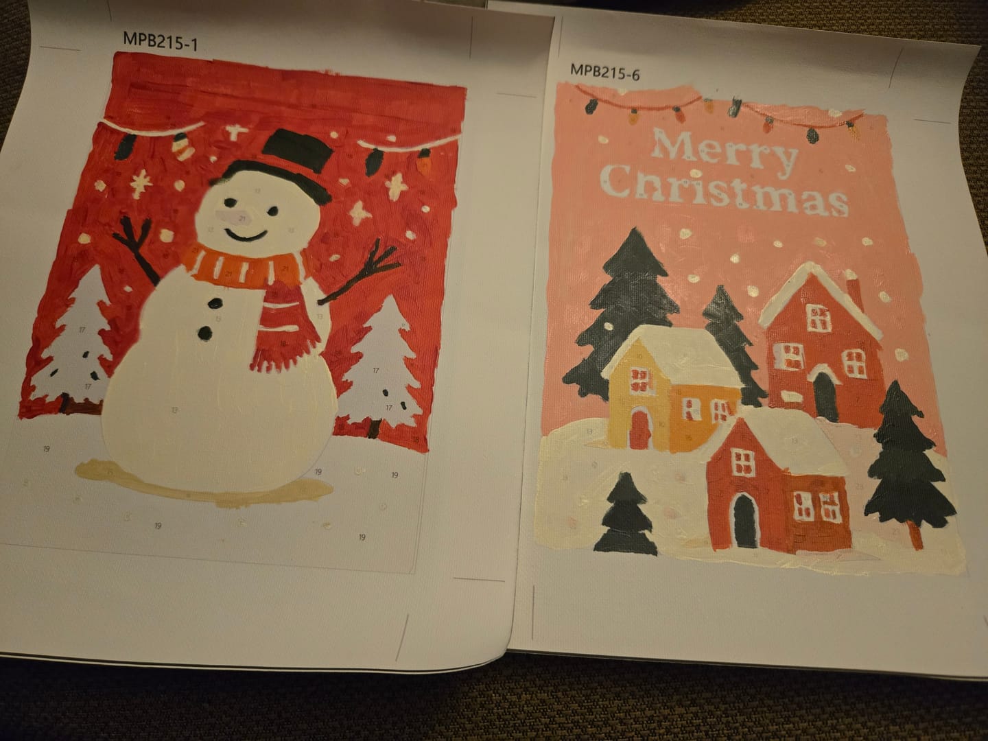 Customer photo review of 6 Mini Paintings - Classic Christmas Set