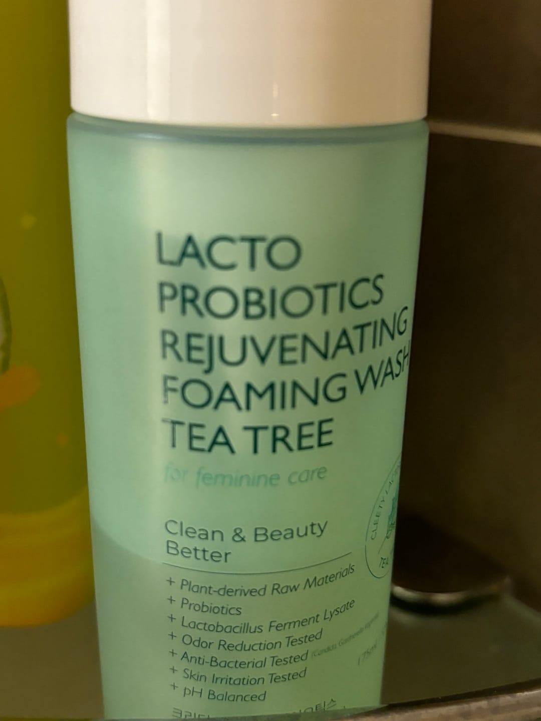 Customer photo review of cleety Lacto Probiotics Rejuvenating Foaming Wash Tea Tree 175ml