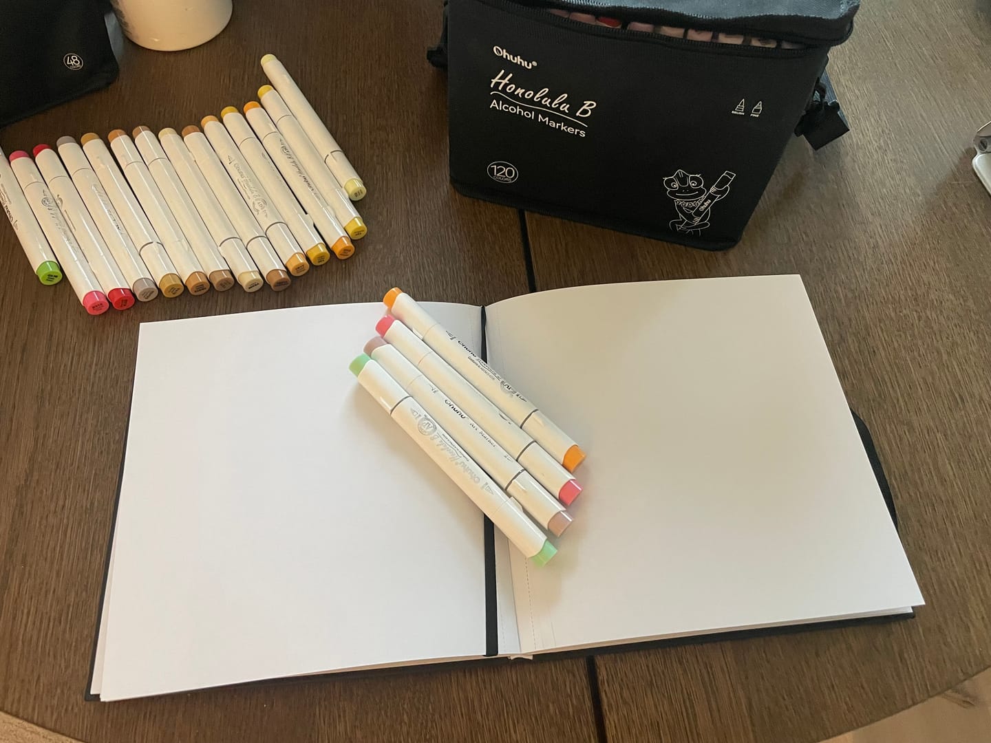 Customer photo review of Ohuhu Bleedproof Double-Sided Marker Pad with PU Cover