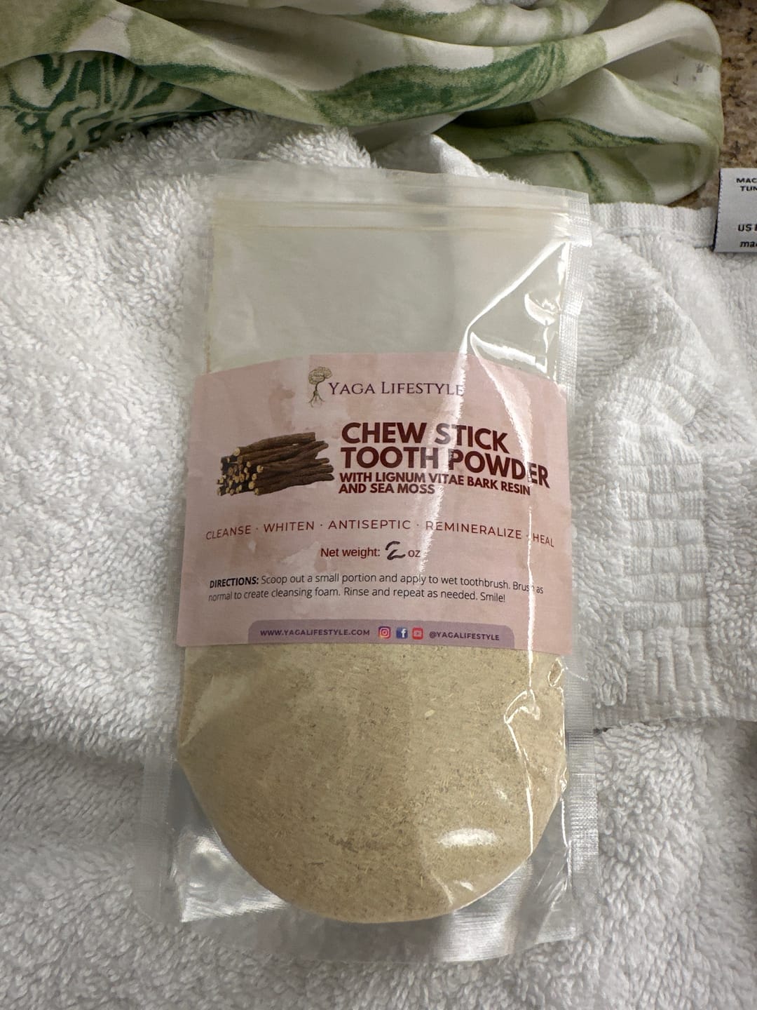 Customer photo review of Jamaican Chew Stick Herbal Tooth Powder