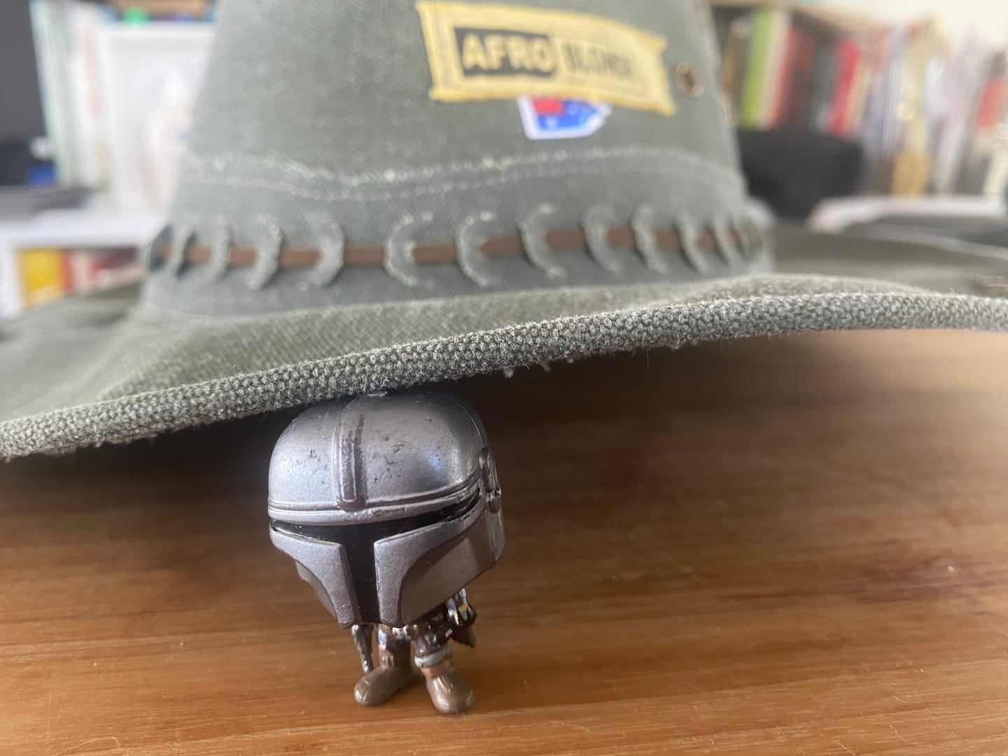 Customer photo review of Digger Hat, Green - recycled truck canvas
