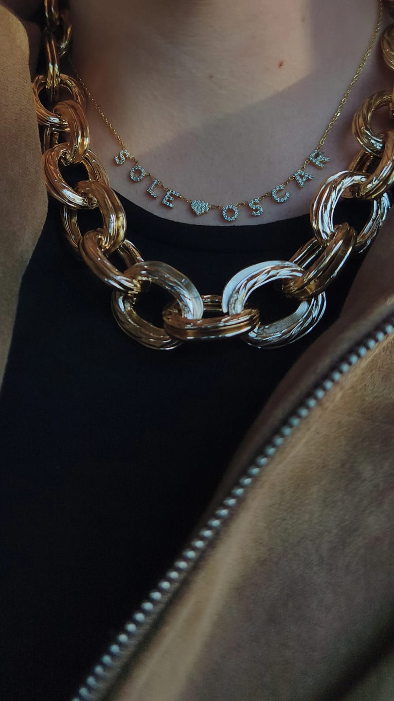 Customer photo review of Collana MINI LETTERS BRIGHT