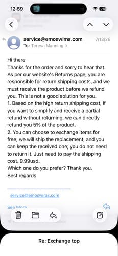 Customer photo review of Emoswim - Tankini Swimsuit for Women Tummy Control Two Piece Bathing Suit High Waisted Tank Top with Swim Skirt