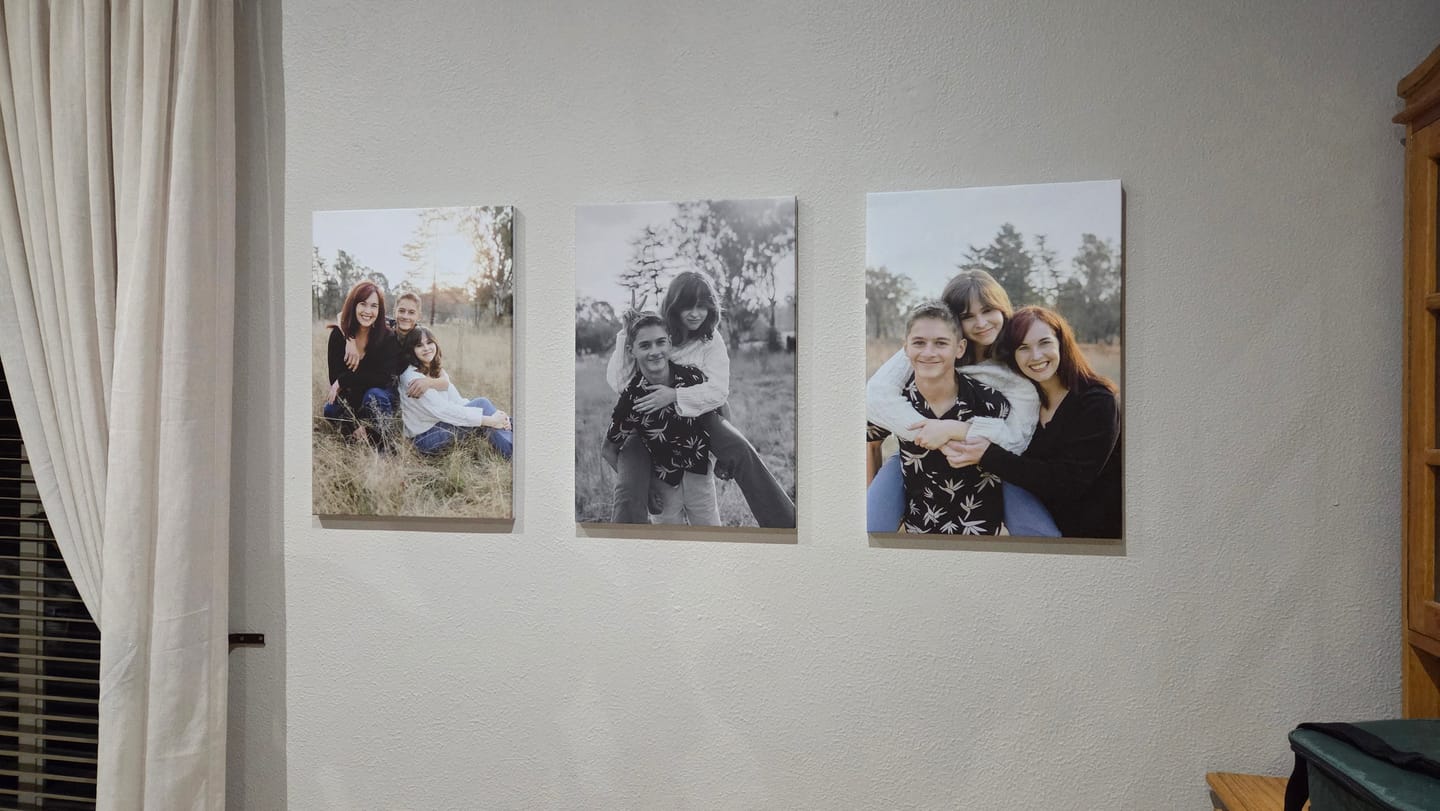 Customer photo review of 3 x A2 Canvas Combo