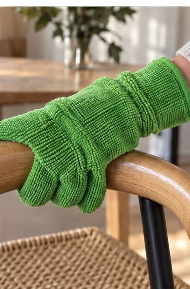 Customer photo review of Kit Ménage Anti-Poussière | Plumeau Télescopique, Brosse Radiateur et Gants Microfibre