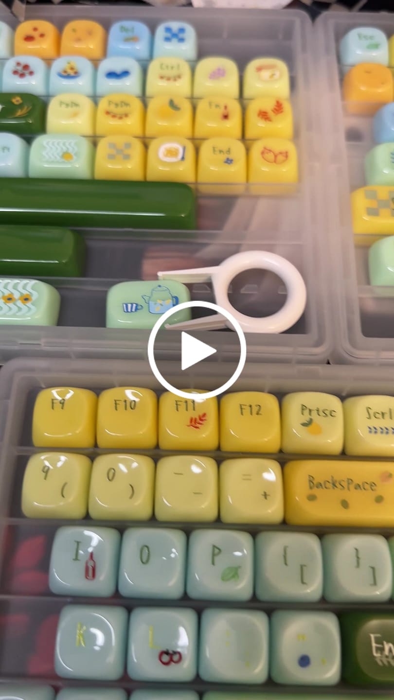 Customer video review of KiiBOOM Sweet Lemon Summer Keycap Set Pre Sale