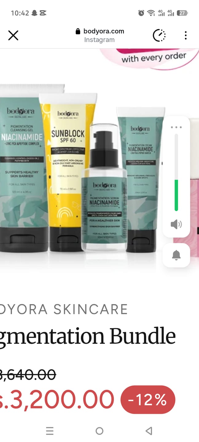 Customer photo review of Niacinamide Perfection Bundle