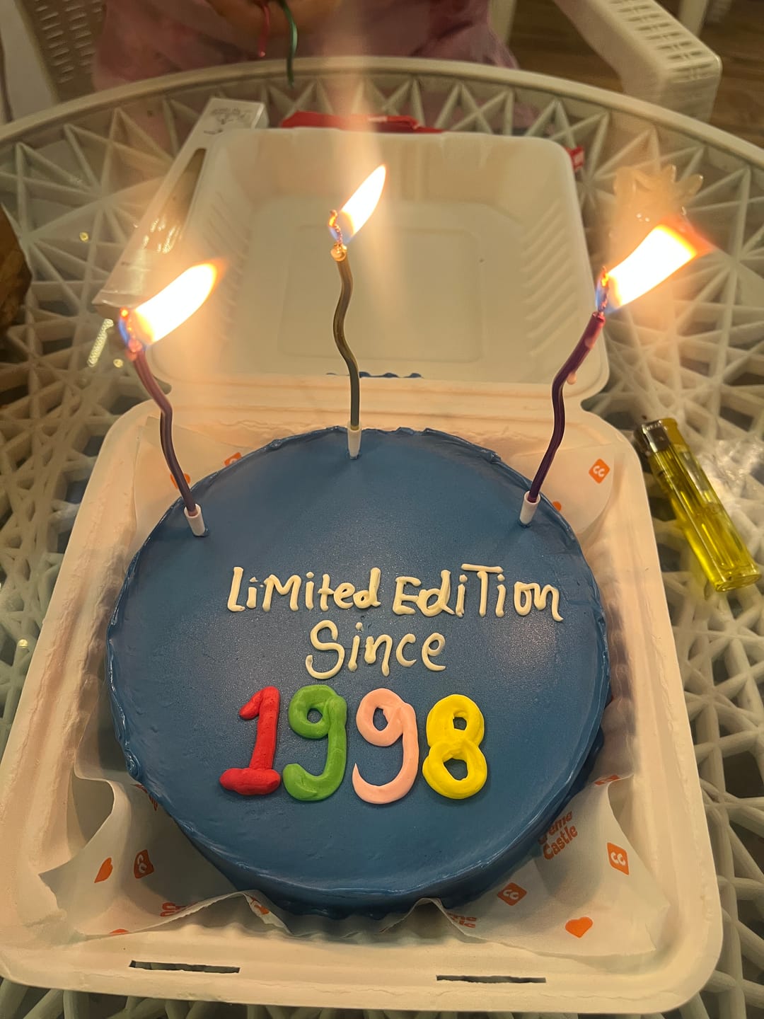 Customer photo review of 90s Meme Bento Cake