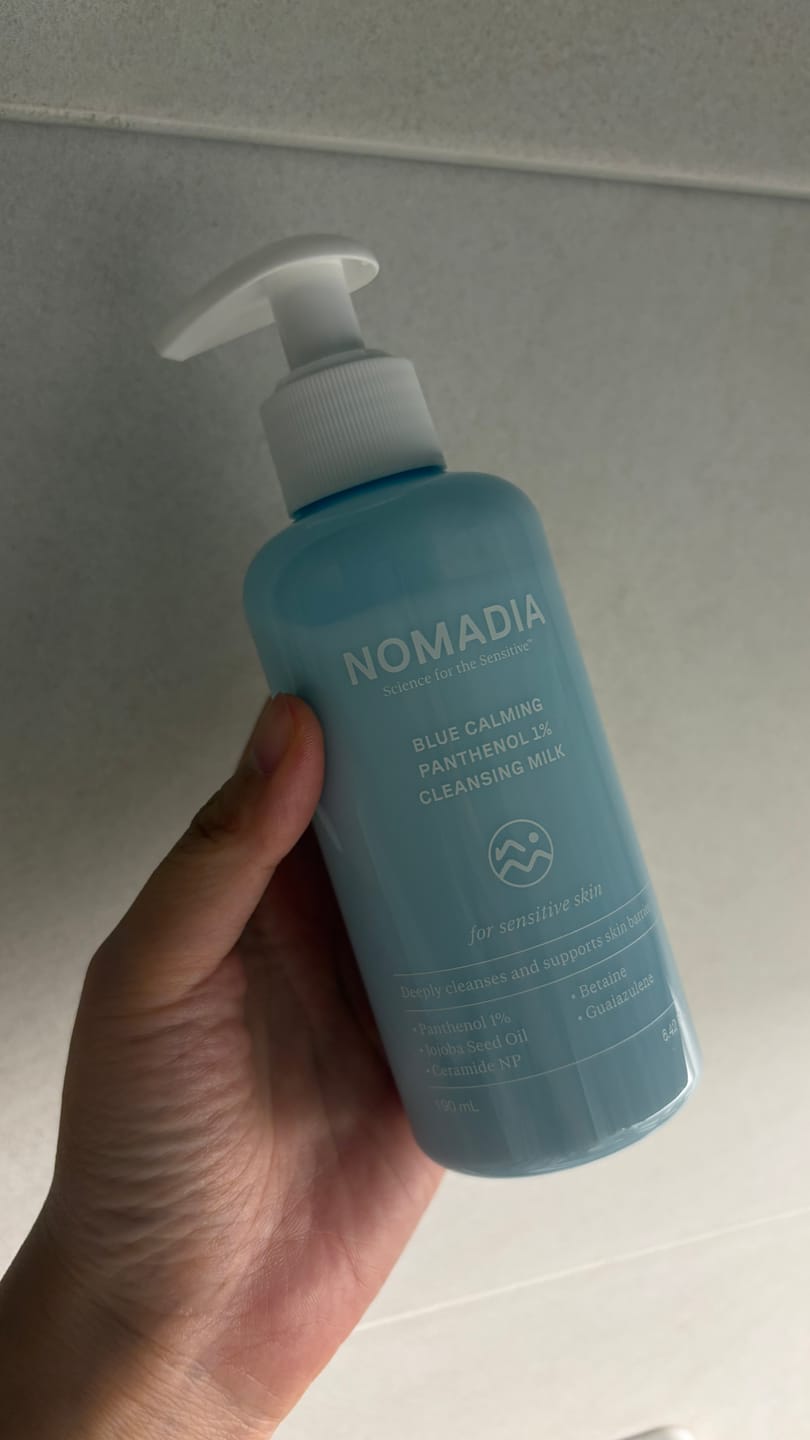 Customer photo review of Nomadia Blue Calming Panthenol 1% Cleansing Milk 190ml