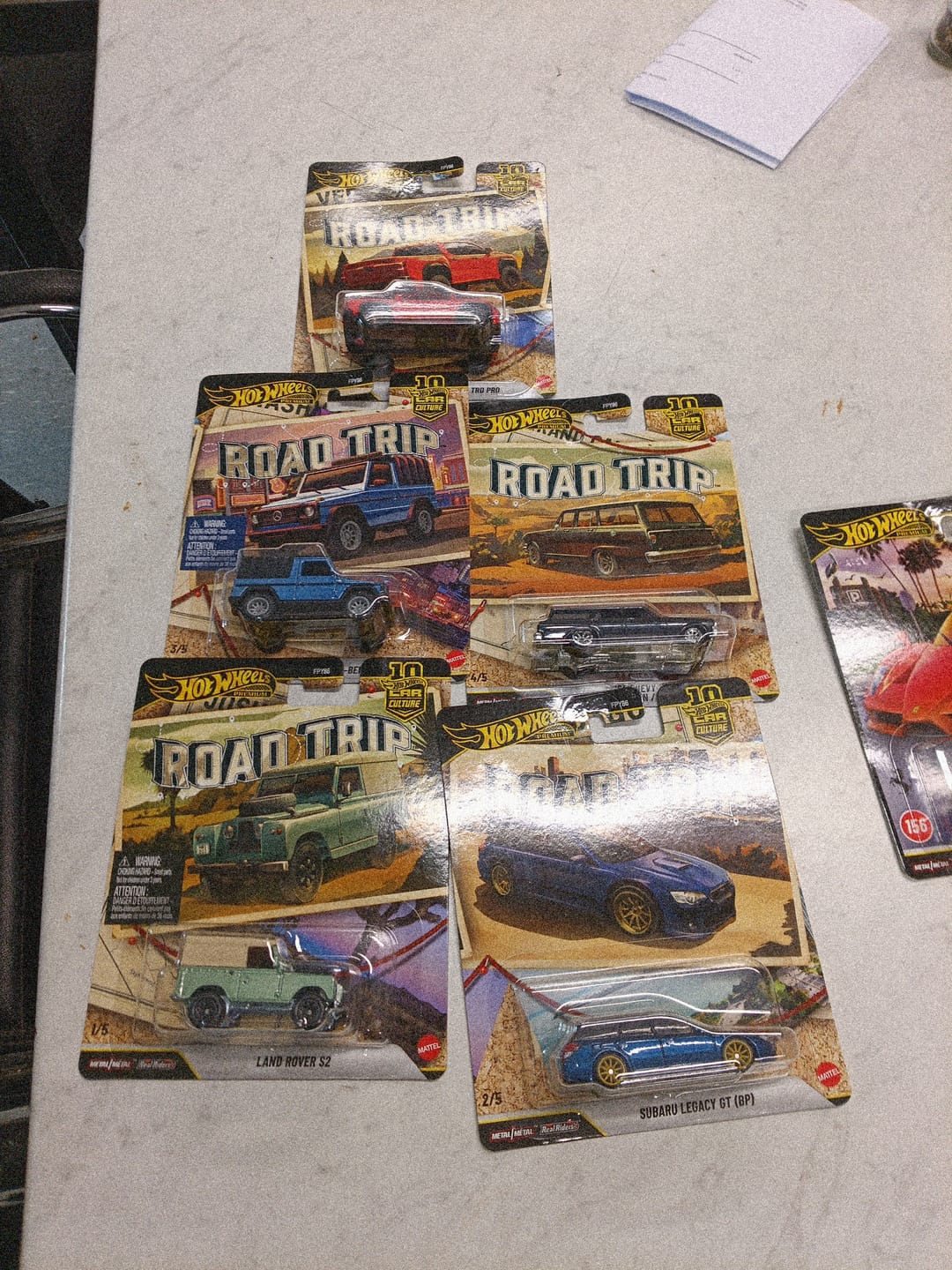 Customer photo review of (PRE-ORDER) Hot Wheels Premium 1:64 Car Culture 2026 Road Trip SET 1-5
