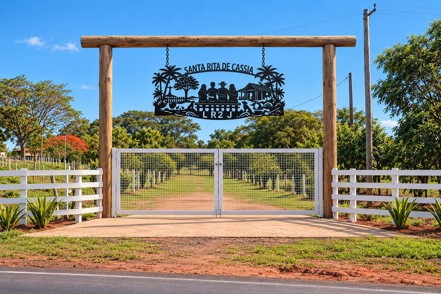 Customer photo review of Placa de Metal Personalizada - Fazenda