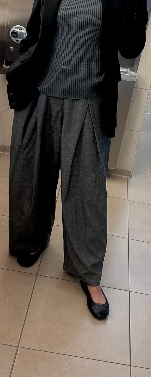 Customer photo review of Aelfric Eden Pleated Baggy Barrel Pants