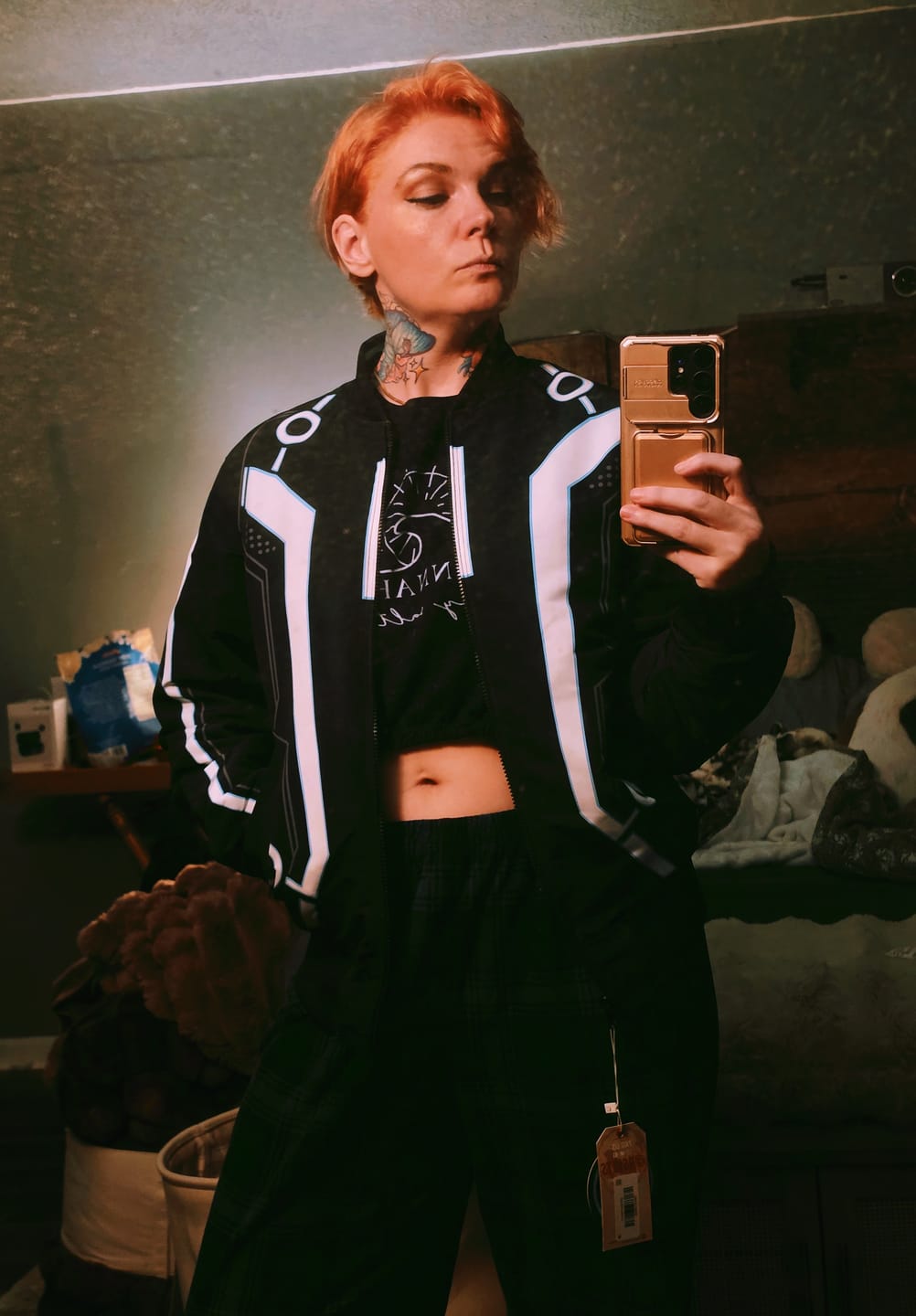 Customer photo review of Disney's Tron Legacy "Light Suit" – Reversible Bomber Jacket