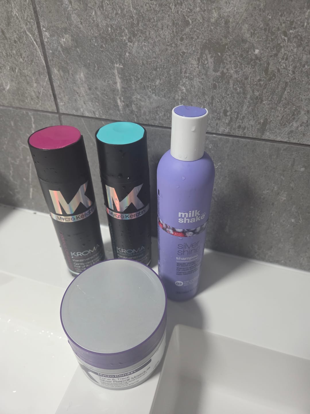 Customer photo review of Mycro Keratin Tone&Treat Silver Repair Masque - 250ml Hair Treatment