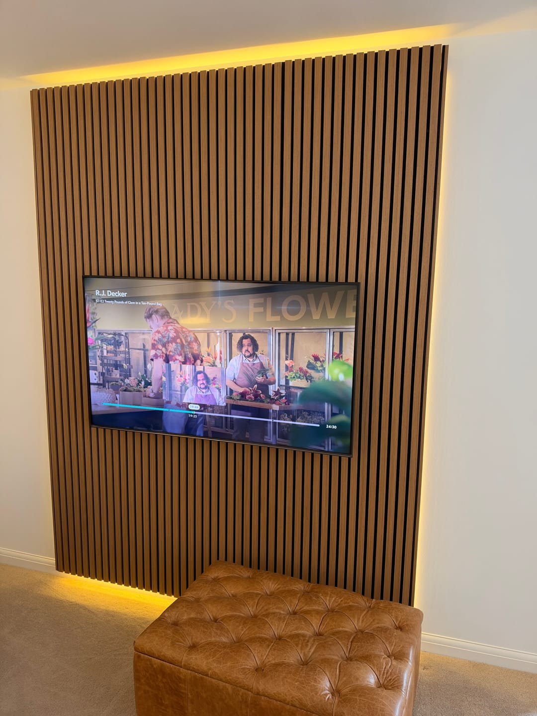 Customer photo review of Natural Oak Acoustic Wall Panel